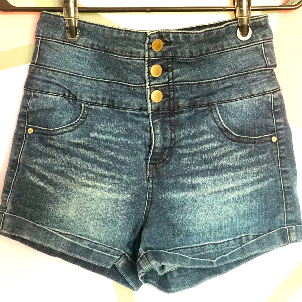 Tinseltown High Waisted Jean Shorts